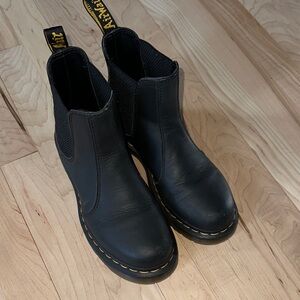 Dr. Martens Black Leather Ankle Boots